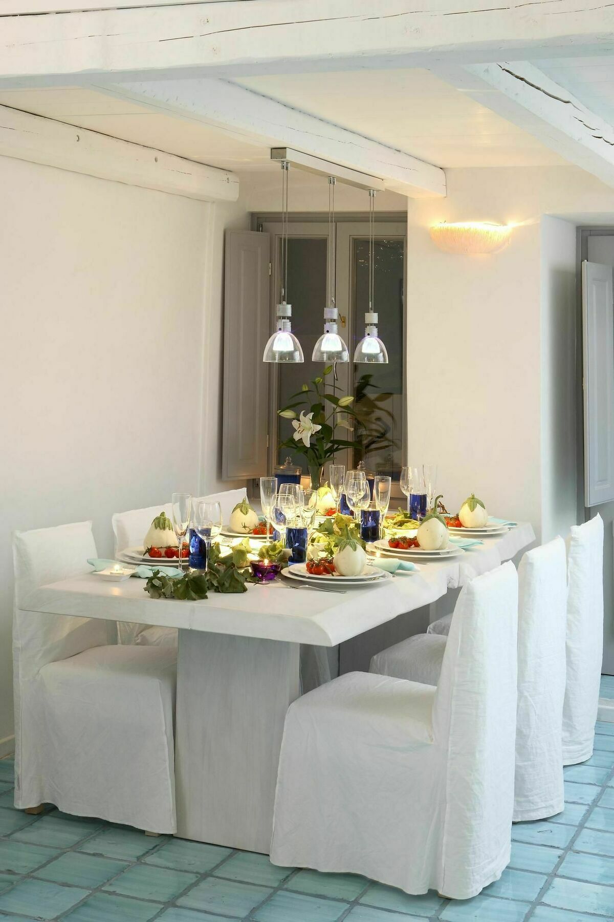 Blue Angel Villa Фира Ресторант снимка